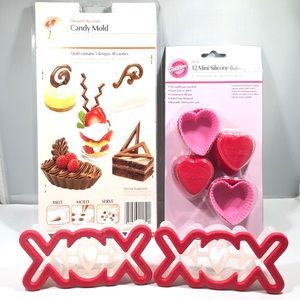 VALENTINE SET OF “LOVE” THEMED BAKING & CANDY MAKING ITEMS